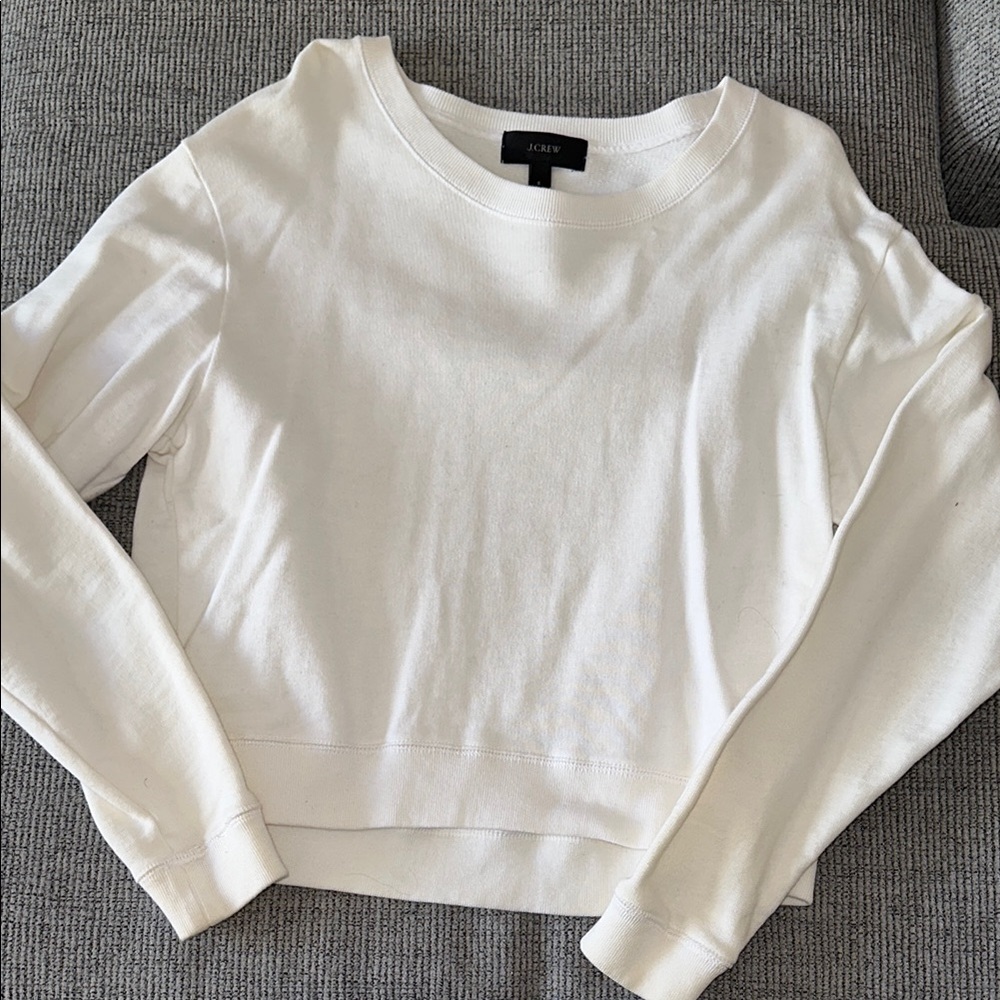 J.Crew White cotton crewneck Sweatshirt